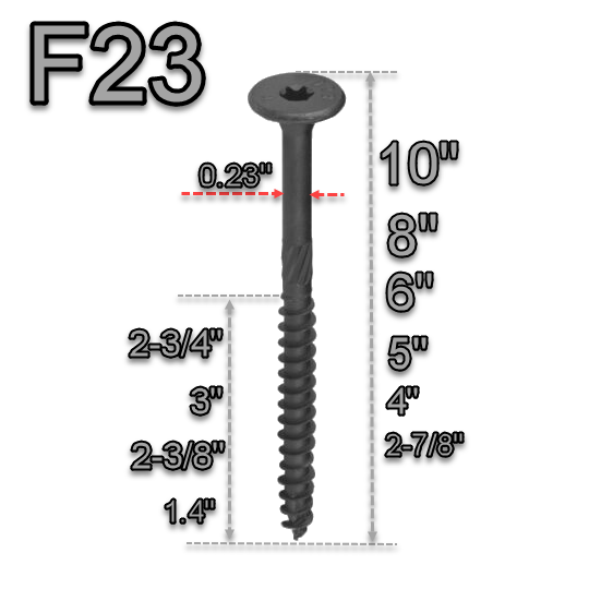 Starborn Structural F23 Flat-Head Screws