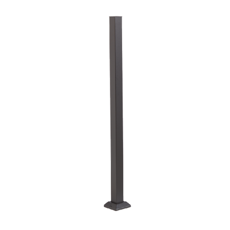 Fortress FE26 3X3 Post With Base Cover-Black Sand-45-1/2in-Blank Post