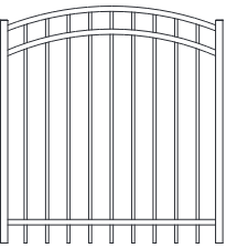 Fortress ATHENS 3-Rail FT/EB Arched Gates
