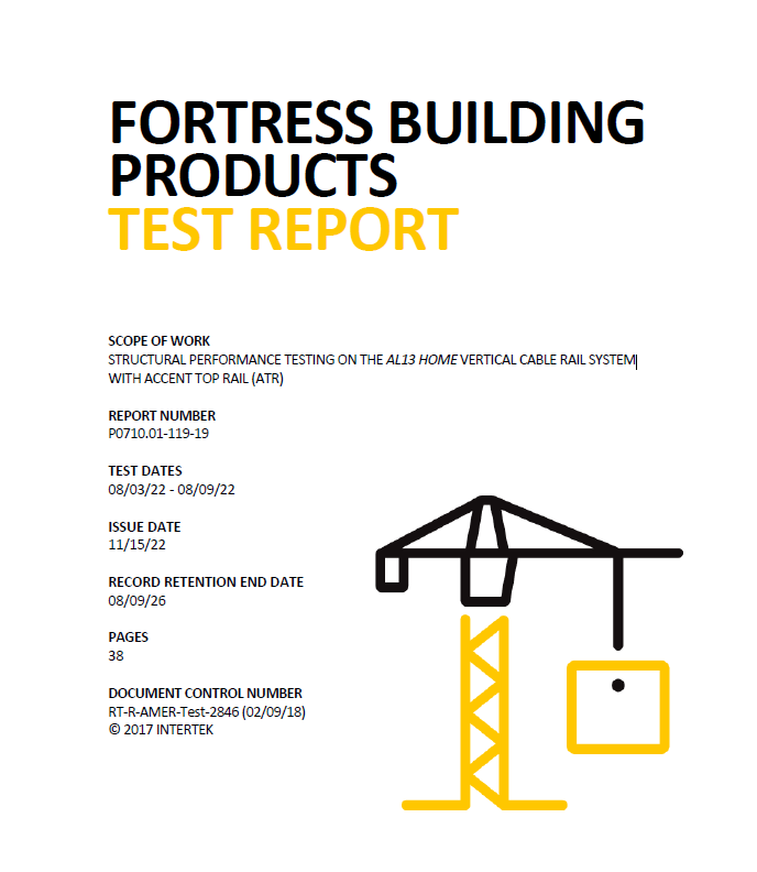 Fortress FE26 Vertical Cable Rail 40