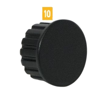 Fortress Round ADA Handrail Cap Plug (Bag of 2)-Black Sand