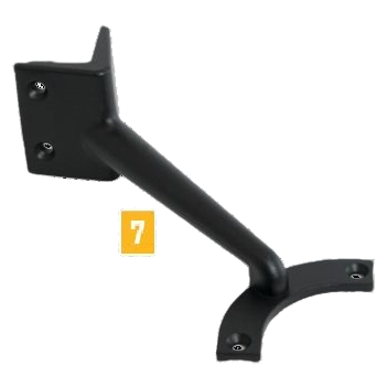 Fortress Round ADA Handrail Inside Corner Bracket