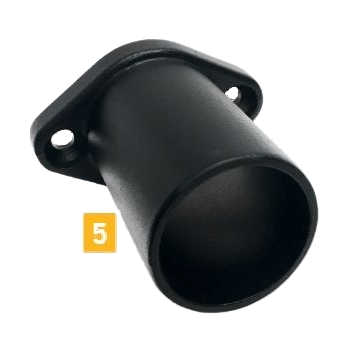 Fortress Round ADA Handrail Straight Termination Bracket
