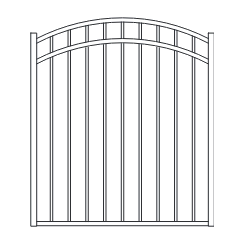 Fortress VERSAI 3-Rail FT/FB Steel Arched Gates