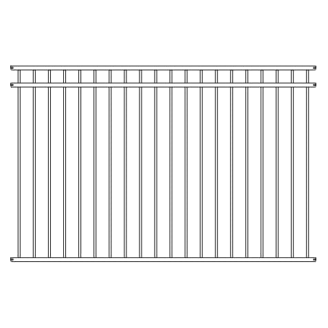 Fortress VERSAI 3-Rail FT/FB Steel Fence Panels