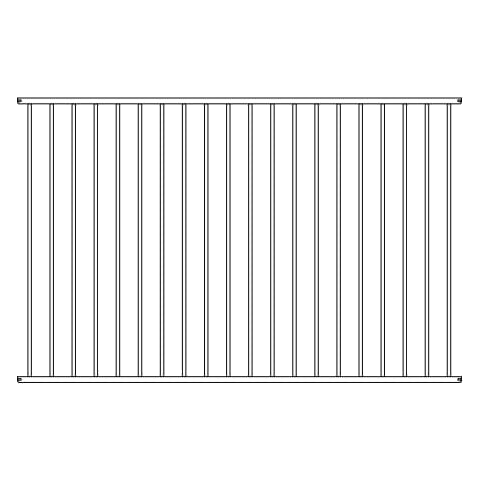 Fortress VERSAI 2-Rail FT/FB Steel Fence Panels