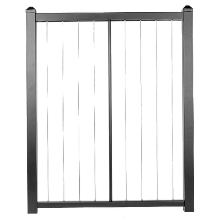 Fortress FE26 Vertical Cable Rail Gate-Black Sand-40