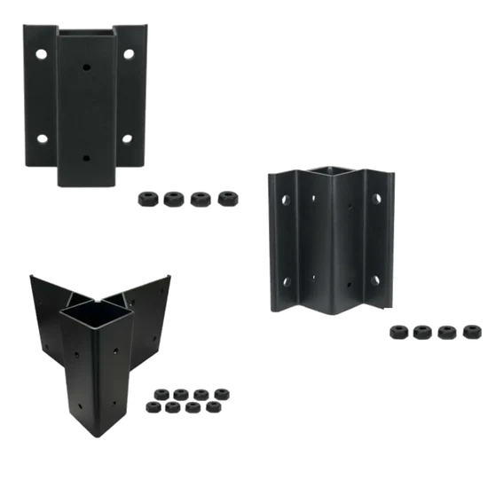 Fortress Fascia Mount Brackets-Black Sand-Inside Corner-2inx2in
