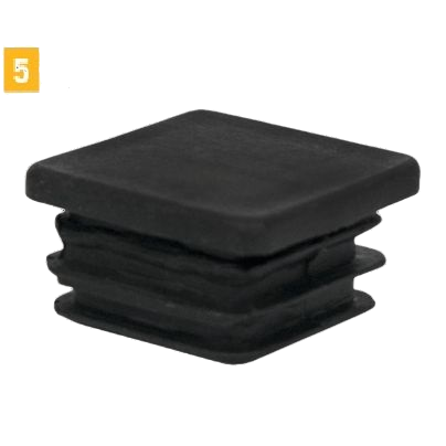 Fortress Square Handrail Nylon Post Cap-Black Sand