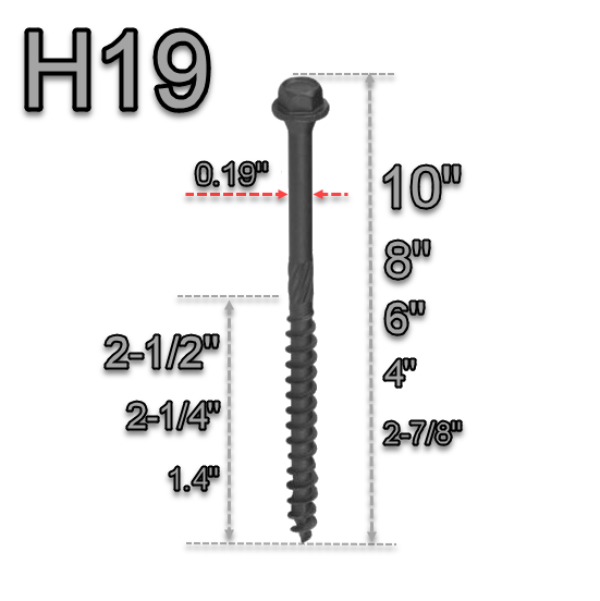 Starborn Structural H19 Hex-Head Screws