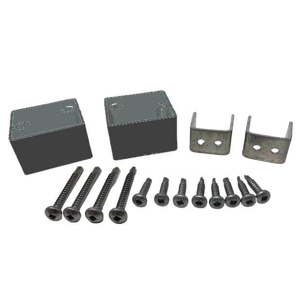TimberTech Impression Rail Express Glass Panel Bracket Kit-White.