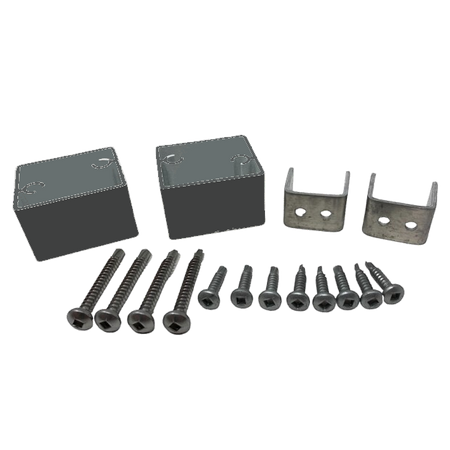 TimberTech Impression Rail Express Glass Panel Bracket Kit-White.