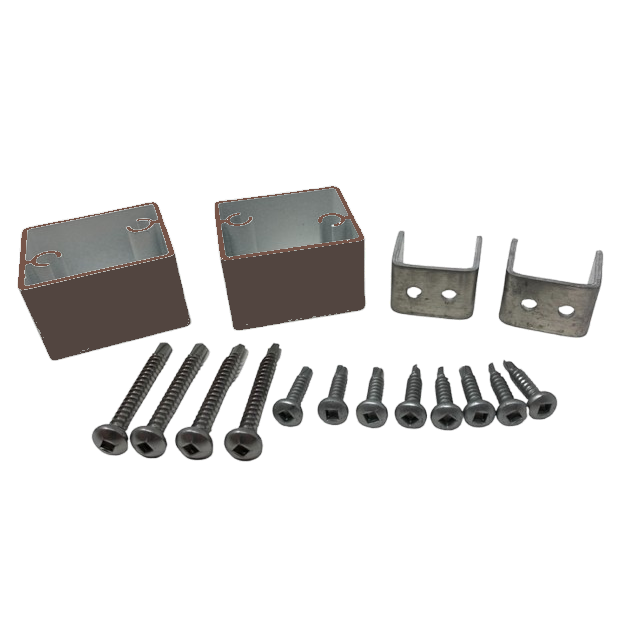 TimberTech Impression Rail Express Glass Panel Bracket Kit-Dark Bronze (TT)