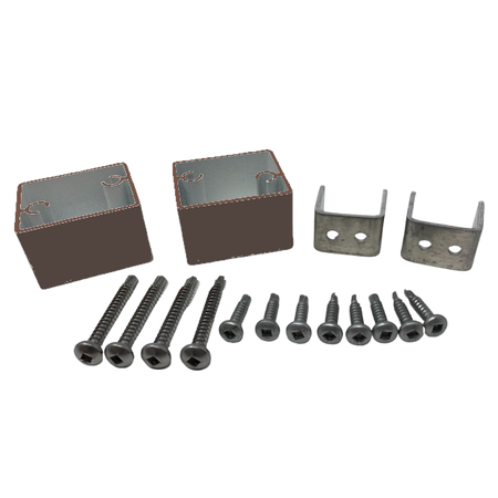 TimberTech Impression Rail Express Glass Panel Bracket Kit-Dark Bronze (TT)