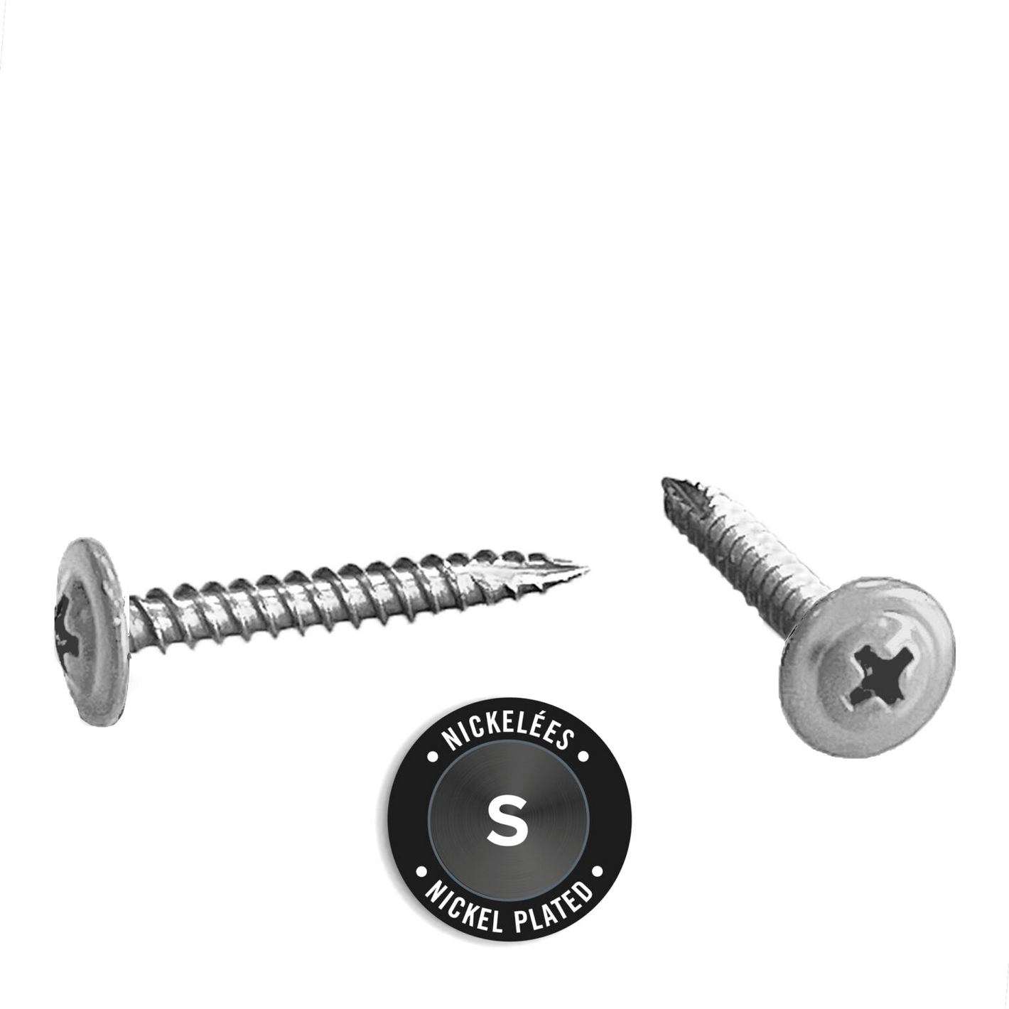 Light Trim #10 2in Fiber Cement Panel Screws-Nickel-Wood-No Color