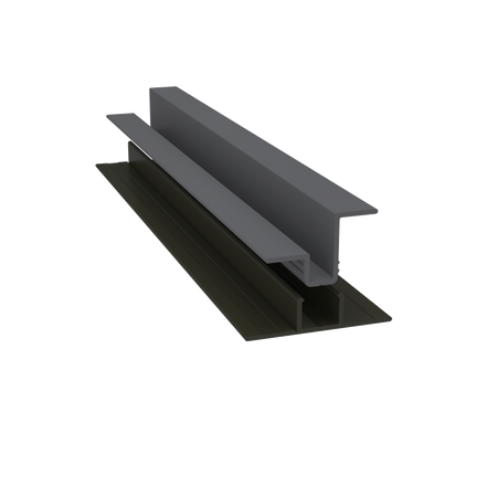 Light Trim 5/16in Panel & 3/4 lap 2-piece Vertical Clip V920XL | Shadow XL Collection-Night Gray 49 (JH)