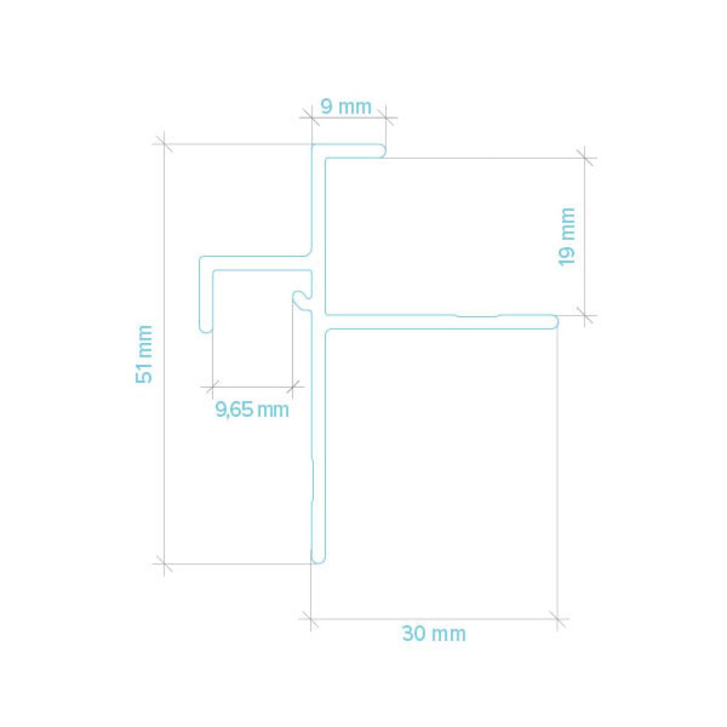 Light Trim Outside Corner Transition Trim V924-Bright Silver (Light Trim)