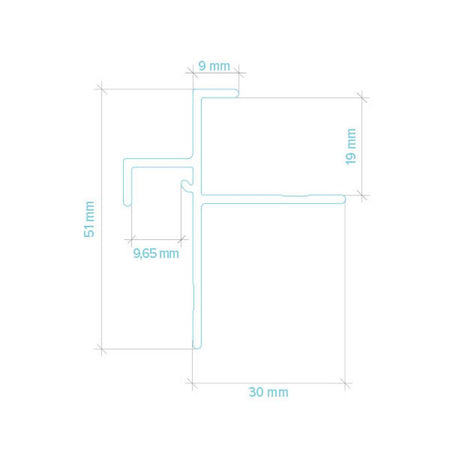 Light Trim Outside Corner Transition Trim V924-Bright Silver (Light Trim)