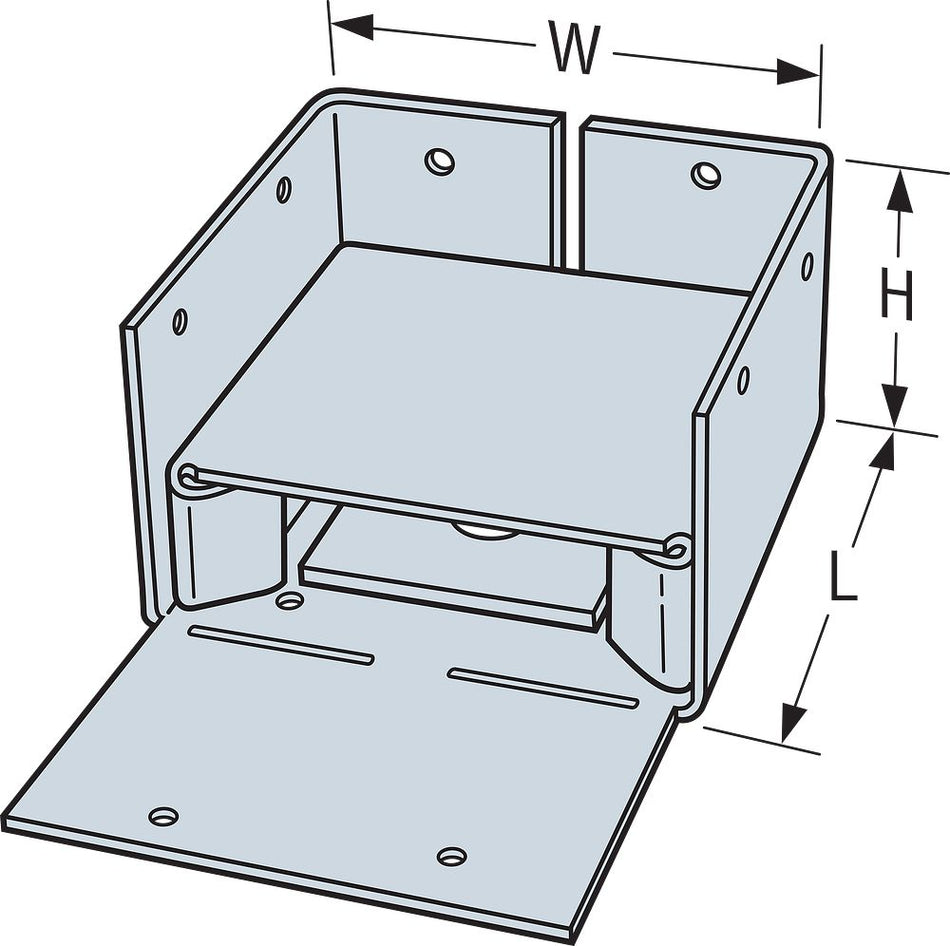 Simpson Strong-Tie ABW Adjustable Post Base with Wind Uplift
