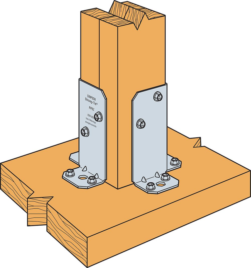 Simpson Strong-Tie RPBZ Retrofit Post Base – DeckMart Building Supplies
