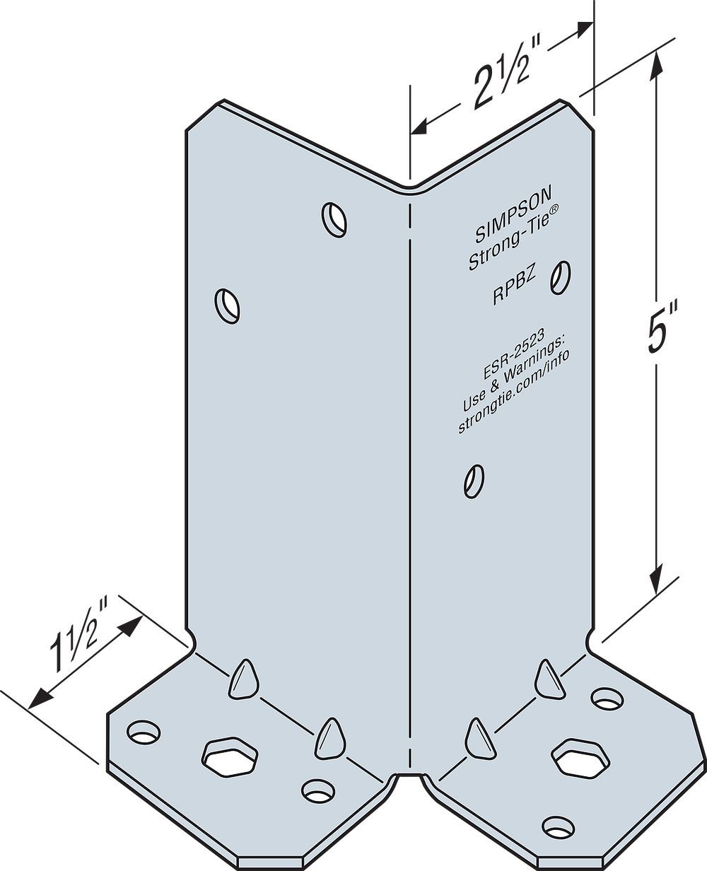 Simpson Strong-Tie RPBZ Retrofit Post Base – DeckMart Building Supplies