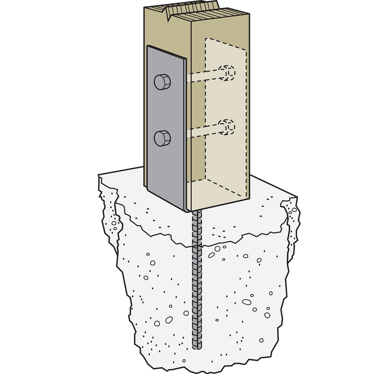 Simpson Strong-Tie WUB Post Bracket – DeckMart Building Supplies