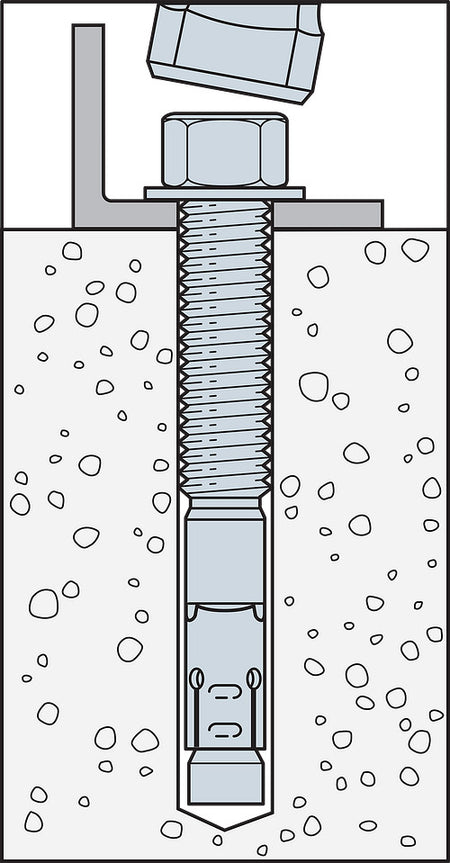 Simpson Strong-Tie Zinc Plated / Carbon Steel Strong-Bolt® 2 Wedge Anchor