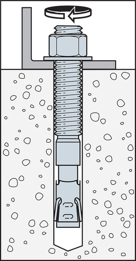 Simpson Strong-Tie Zinc Plated / Carbon Steel Strong-Bolt® 2 Wedge Anchor