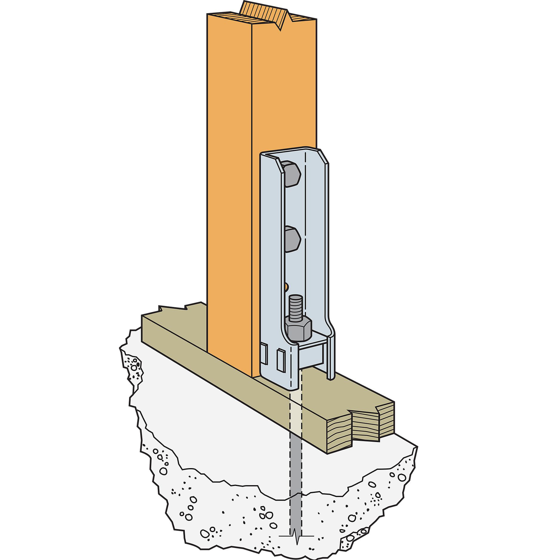 Simpson Strong-Tie HDB Bolted Holdown – DeckMart Building Supplies