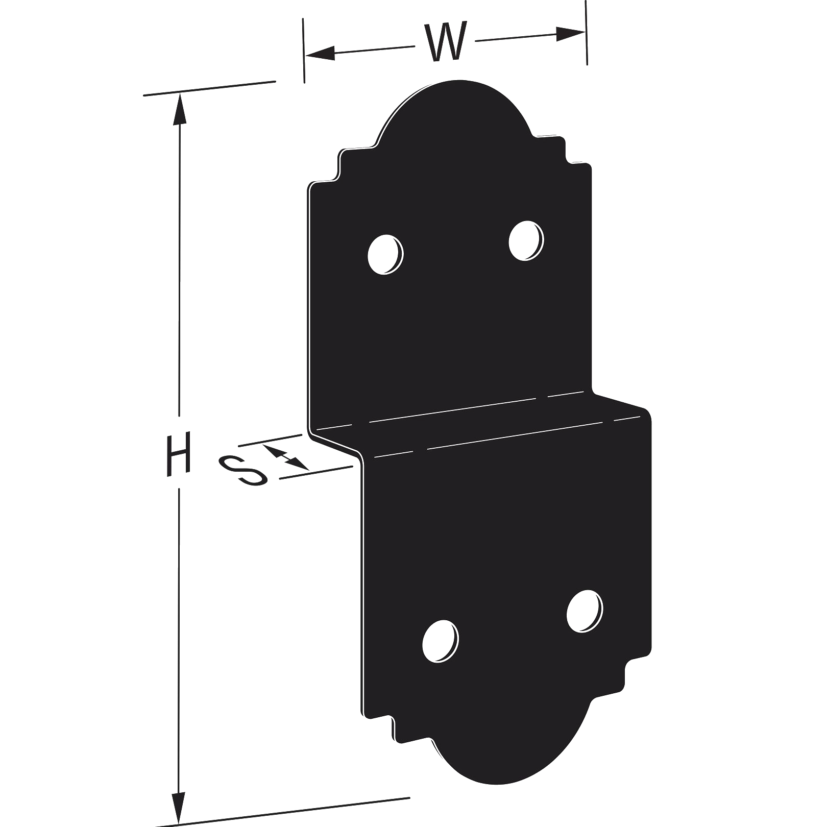9-3/4" / ZMAX® - 9-1/2 - 10" Simpson Strong-Tie APDJT Deck Joist Tie