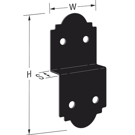 9-3/4" / ZMAX® - 9-1/2 - 10" Simpson Strong-Tie APDJT Deck Joist Tie