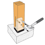 Simpson Strong-Tie Concealed Post Base – DeckMart Building Supplies