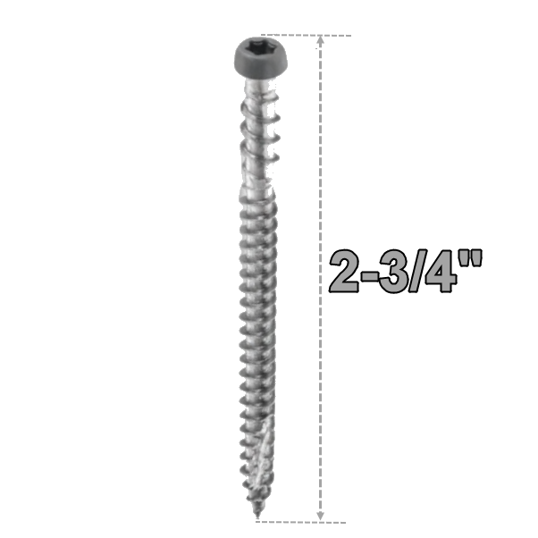 Starborn CAP-TOR Stainless Steel 2-3/4" Screws