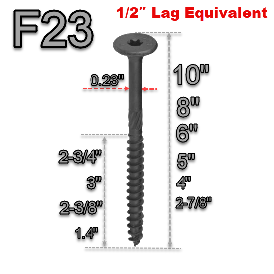 Starborn Structural F23 Flat-Head Screws