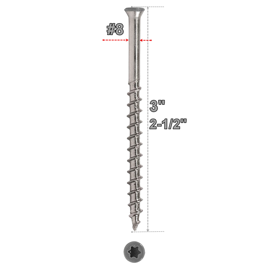 Starborn Headcote #8 Trim-Head Screws