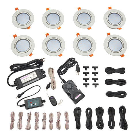 TREX Soffit Light kits-Black-8-Light Kit