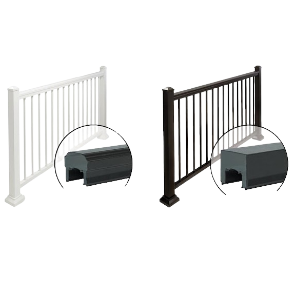 TimberTech Impression Rail Express Top Rail-Black-Classic-6ft