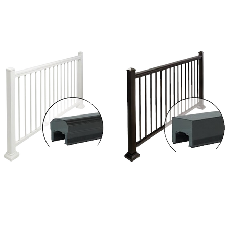 TimberTech Impression Rail Express Top Rail-Black-Classic-6ft