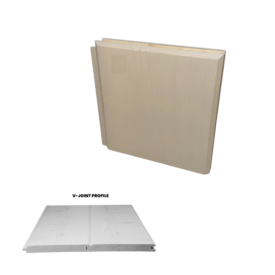 Ready Pine 1x6 V-Joint Beige Grey 4 inch Sample