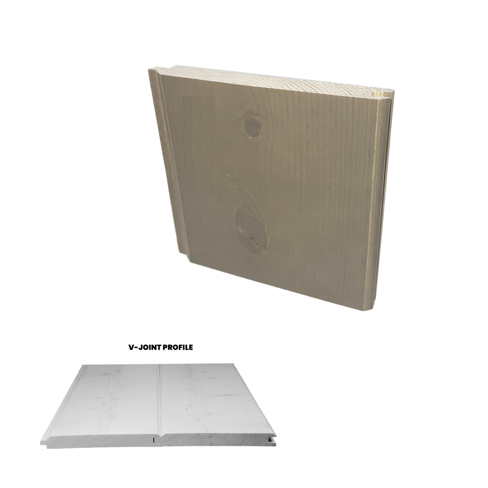 Ready Pine 1x6 V-Joint Bennington Grey 4 inch Sample