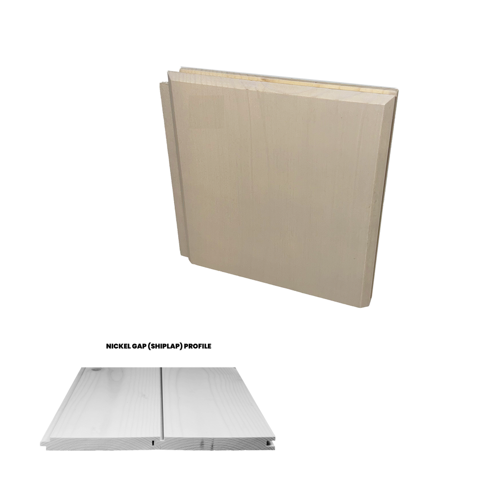 Ready Pine 1x6 Nickel Gap Beige Grey 4 inch Sample