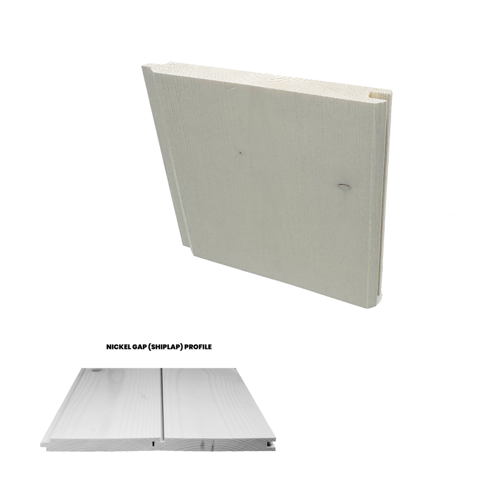 Ready Pine 1x6 Nickel Gap Seagull Grey 4 inch Sample